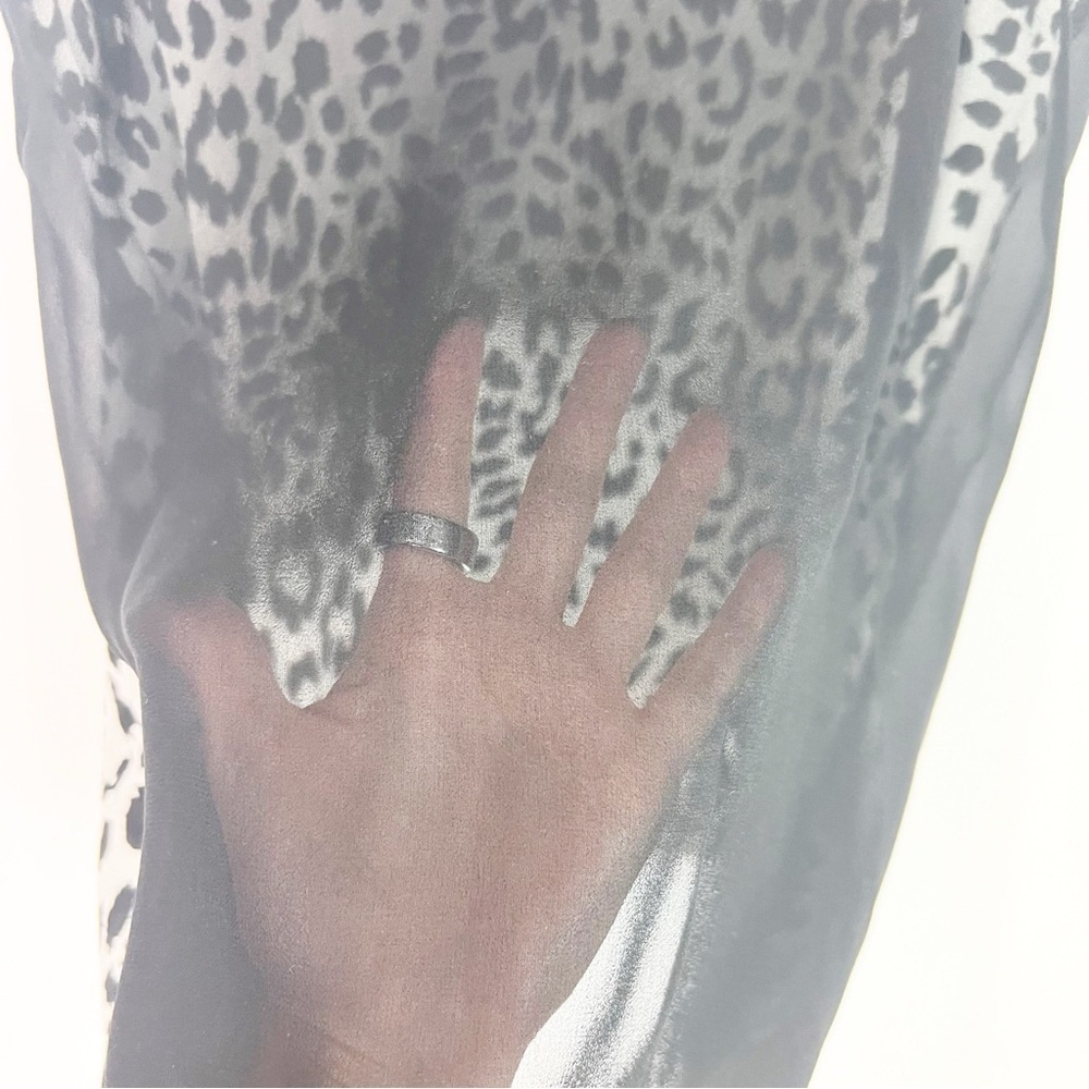 JOIE BLACK OFF-WHITE CHEETAH PRINT SLEEVELESS TANK TOP BLOUSE WOMENS SZ XS - Picture 5 of 5